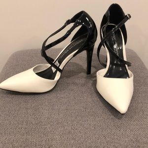 Christian Siriano White and Black Heels